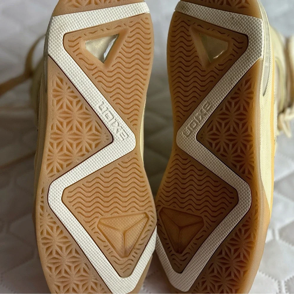 Axion Complex Sneakers Mens 11 Tan Beige Excellent High Top Skate Shoes 1714-136